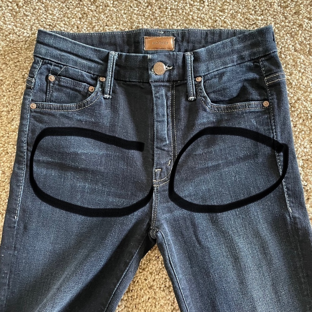 MOTHER High Waisted Looker Skinny Jeans in Coffee Tea or Me Women’s 24 Blue - Picture 12 of 16